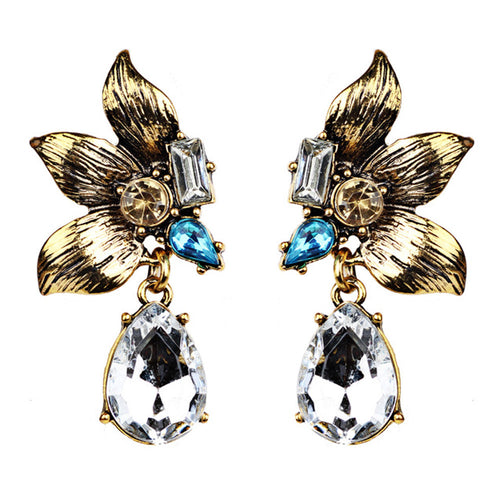 Petal Rhinestone Earrings