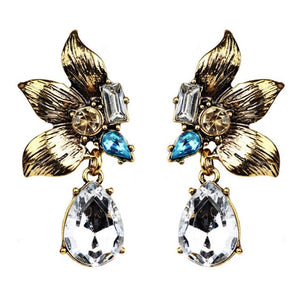 Petal Rhinestone Earrings