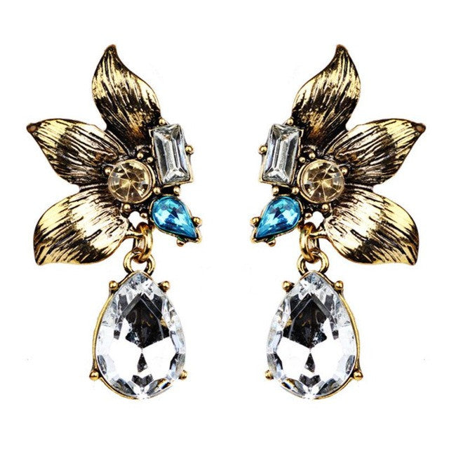 Petal Rhinestone Earrings